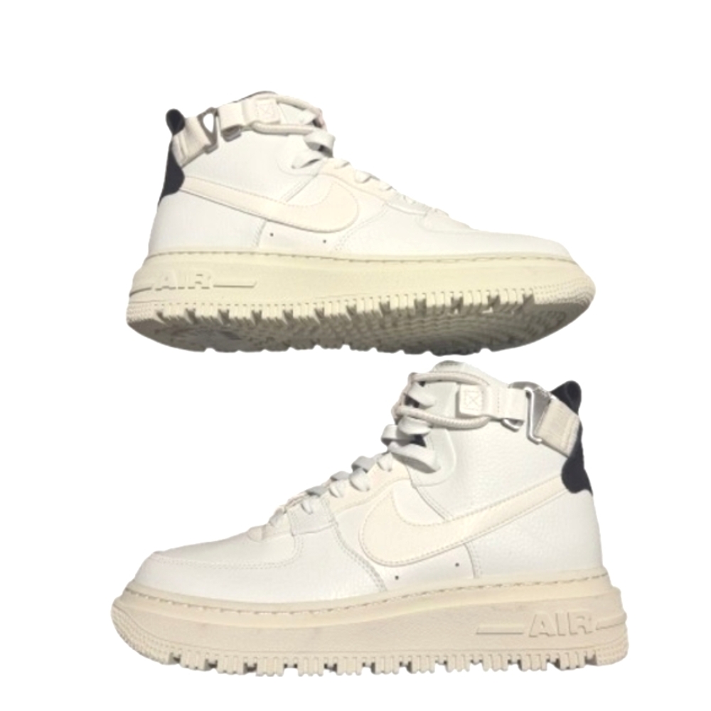 Nike White and Black Sneakers Air Force 1